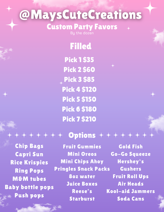 Custom Party Favors -Filled-